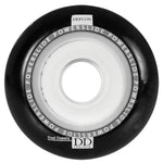 Defcon Dual Density 76mm Wheels - [BLACK] (Set of 4 Wheels)